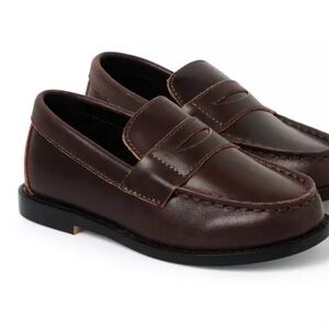 Janie and Jack Brown Leather Penny Loafer Toddler Boy Size 9 EUC